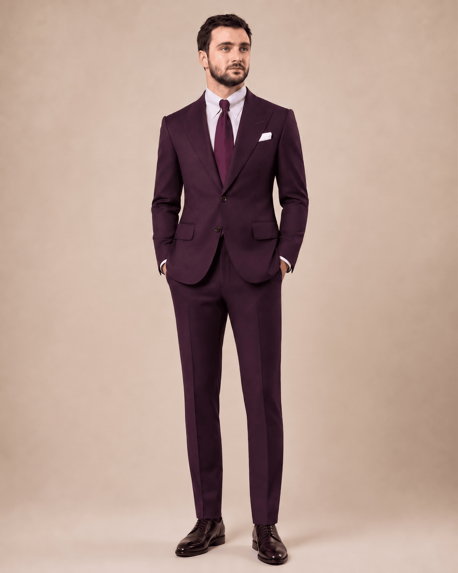 Best-Custom-Suit-in-Bangkok (1) Deep Plum / Burgundy Tailored Suit - Image 1