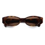 Sojos Trendy Oval Polarized Sunglasses Womens Retro Medium, Tortoise_brown