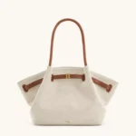 Hana Medium Tote Bag - Brown Canvas