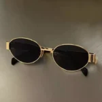 Oval Metal Frame Sunglasses Uv400 Lightweight Women's Classic Outdoor Wear